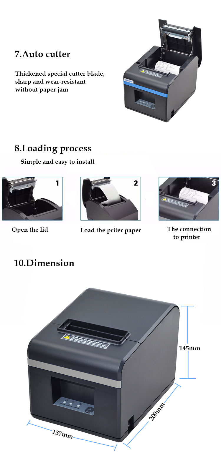 Thermodrucker mit automatischer Schneidevorrichtung