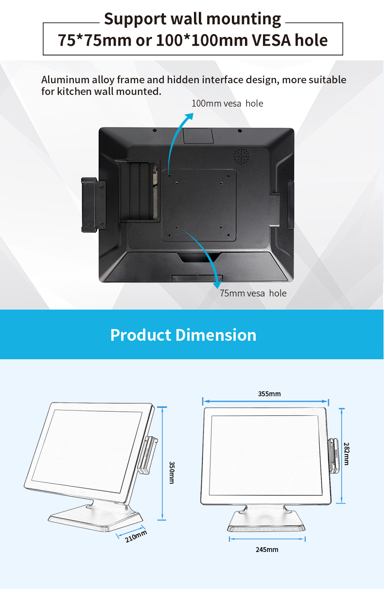 Dual-Screen berührbares POS Android 7.