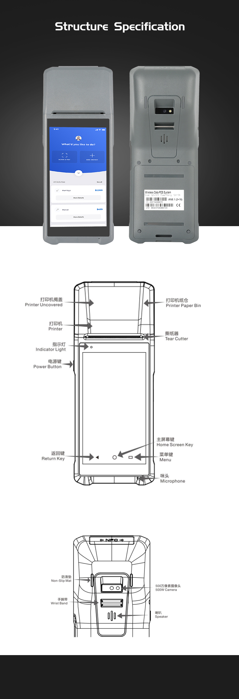 PDA POS Handheld Android